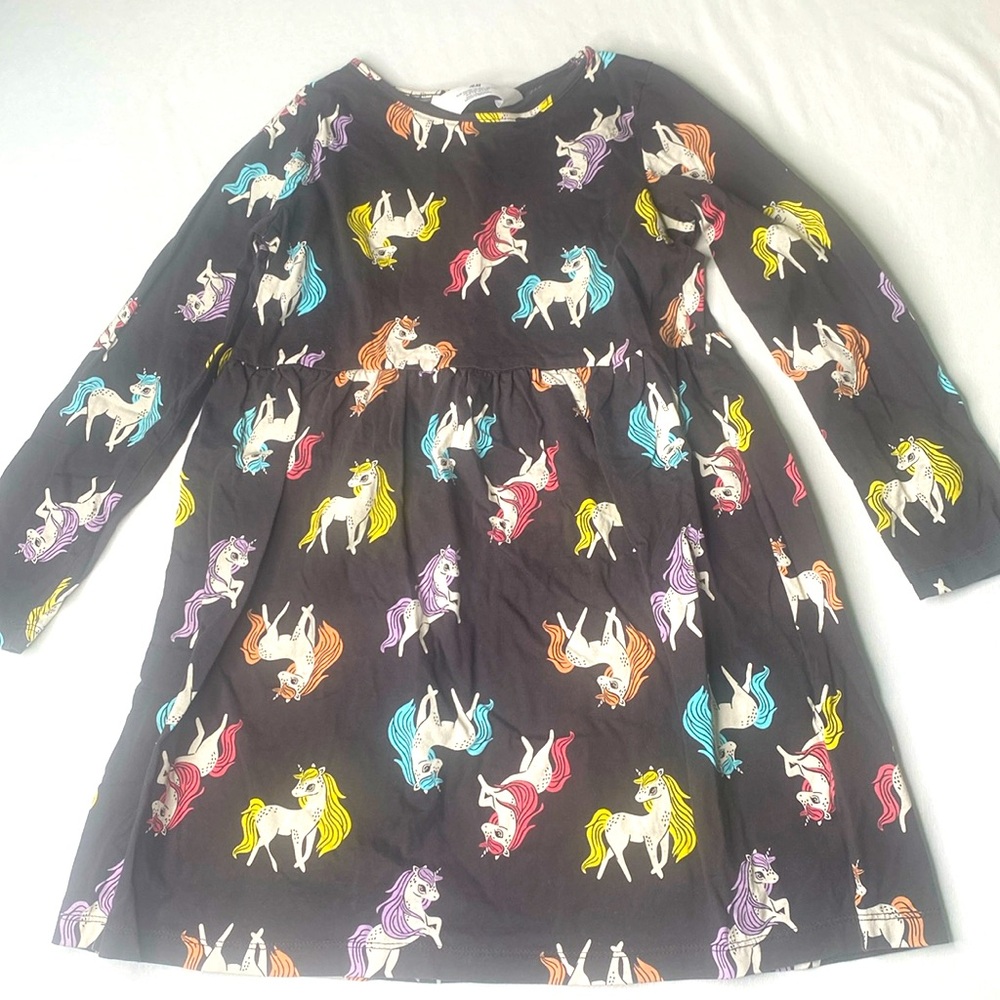 H&M Girls Cotton dress with unicorn print